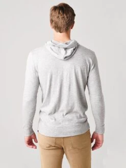 Faherty Brand Men's Slub Cotton Hoodie -Standrews Links Officials Store MKC0056xGREYxAlt3 20130497