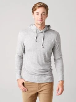 Faherty Brand Men's Slub Cotton Hoodie -Standrews Links Officials Store MKC0056xGREYxPrimary 20130476