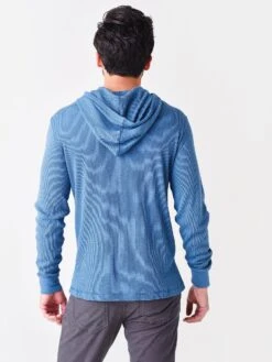 Faherty Brand Men's Legend Waffle Hoodie -Standrews Links Officials Store MKH2101xBREAKERBLUExAlt1 50432237