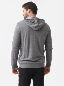 Faherty Brand Men's Cloud Reversible Zip Hoodie -Standrews Links Officials Store MKH2224xMEDIUMGREYHEATHERLIGHTBLUEHEATHERxAlt4 82495013