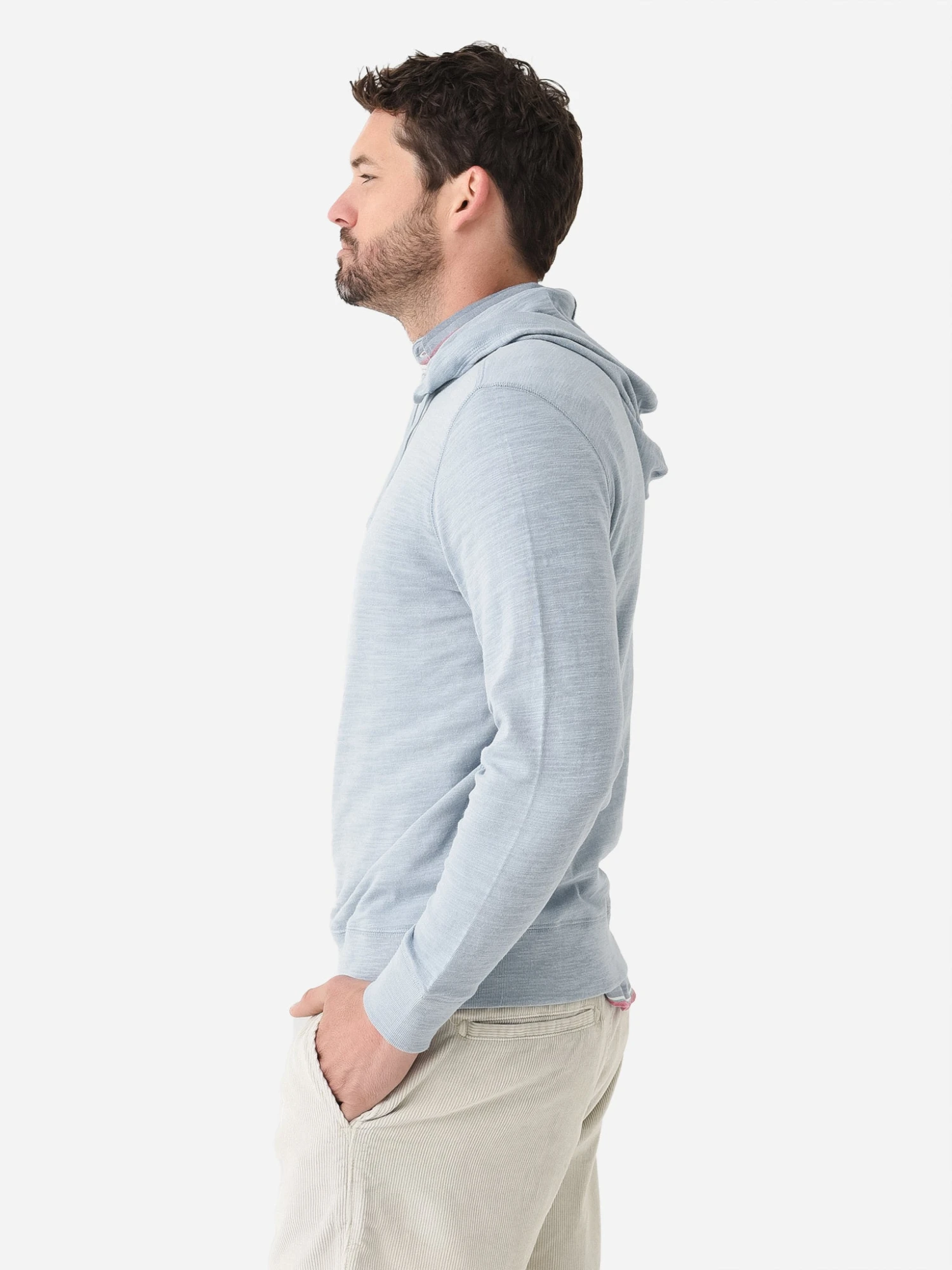 Faherty Brand Men's Sunwashed Slub Hoodie 3 Faherty Brand Men's Sunwashed Slub Hoodie - Image 3