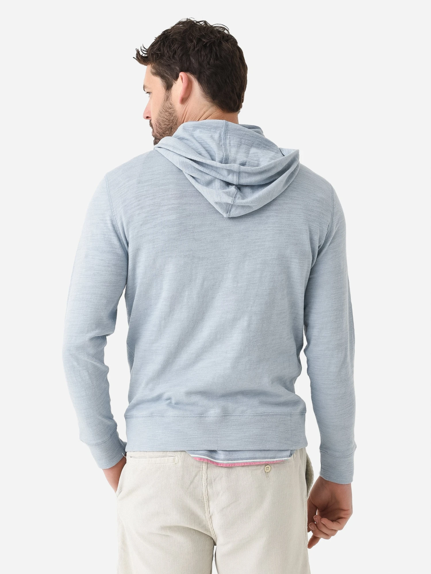 Faherty Brand Men's Sunwashed Slub Hoodie 4 Faherty Brand Men's Sunwashed Slub Hoodie - Image 4
