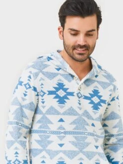 Faherty Brand Men's Doug Good Feather Cabana Pacific Hoodie