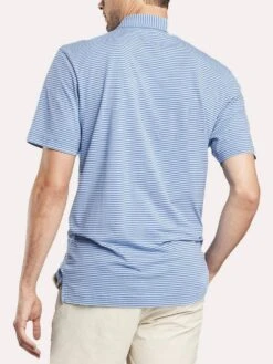 Peter Millar Men's Tybee Stripe Polo -Standrews Links Officials Store MS19K71P BONNET SPLASHalt1