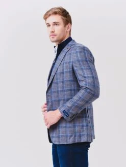 Peter Millar Collection Men's Cove Windowpane Soft Jacket -Standrews Links Officials Store MS22RJ05xESPxAlt2 61602812