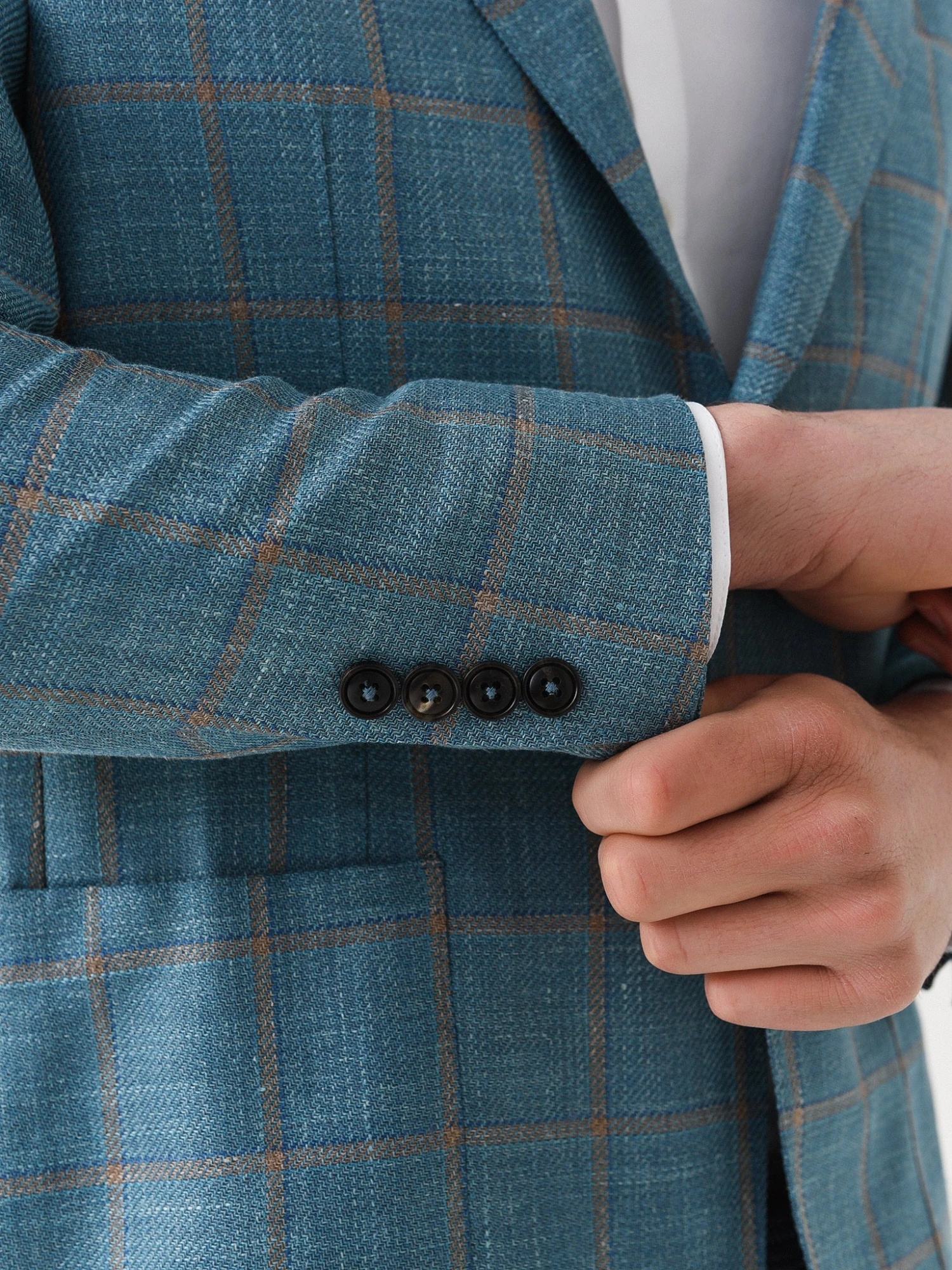 Peter Millar Crown Crafted Men's Bern Windowpane Soft Jacket 2 Peter Millar Crown Crafted Men's Bern Windowpane Soft Jacket - Image 2