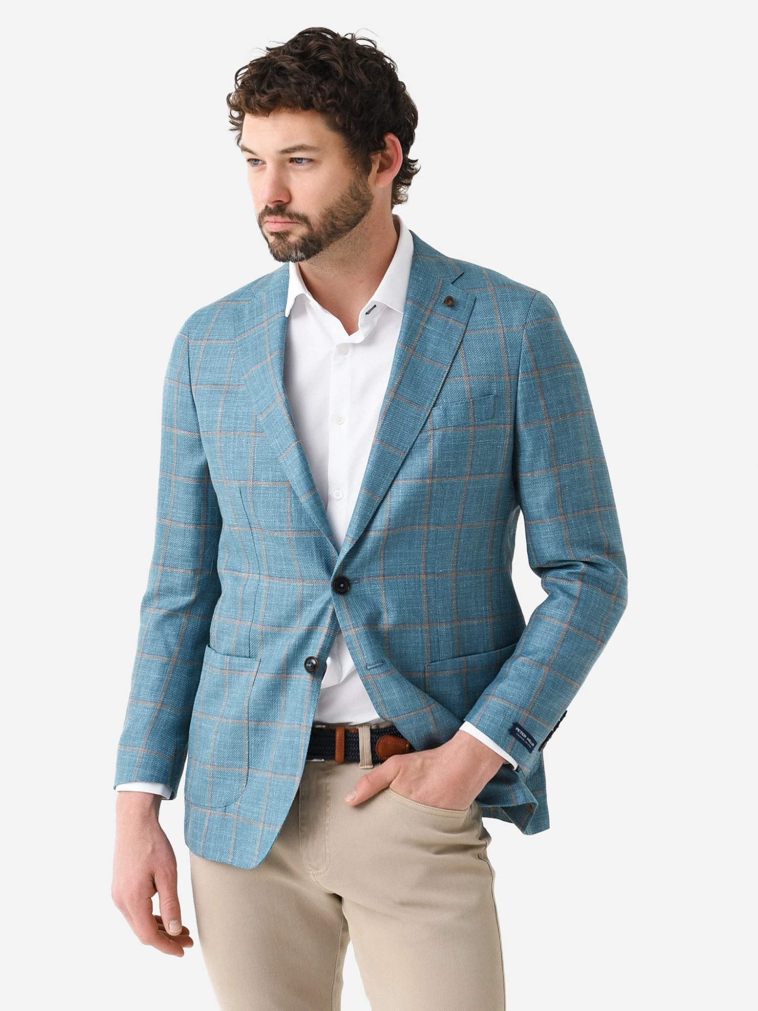 Peter Millar Crown Crafted Men's Bern Windowpane Soft Jacket 3 Peter Millar Crown Crafted Men's Bern Windowpane Soft Jacket - Image 3