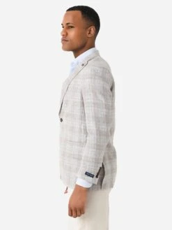 Peter Millar Crown Crafted Men's Bay Plaid Soft Jacket 6 Peter Millar Crown Crafted Men's Bay Plaid Soft Jacket -Standrews Links Officials Store MS23XJ11xBRITISHGREYxAlt3 93191362