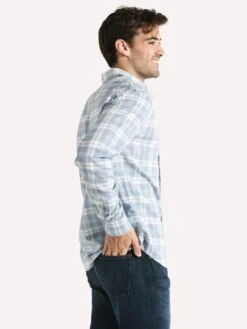 Faherty Brand Ventura Shirt 6 Faherty Brand Ventura Shirt -Standrews Links Officials Store MWF1839 STEELHEATHERPLAIDalt2