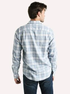 Faherty Brand Ventura Shirt 7 Faherty Brand Ventura Shirt -Standrews Links Officials Store MWF1839 STEELHEATHERPLAIDalt3