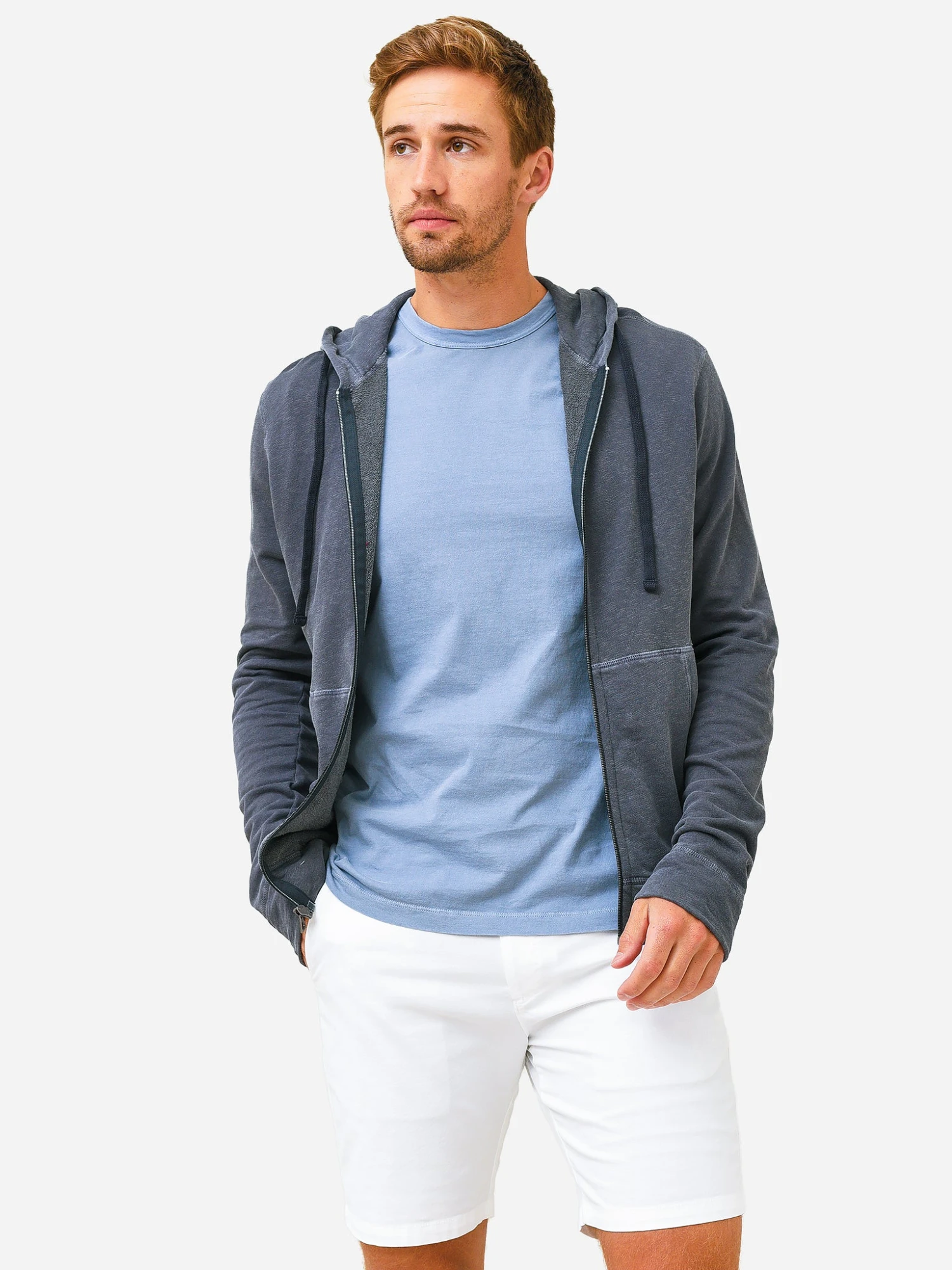 James Perse Men's Vintage Zip-Up Hoodie 2 James Perse Men's Vintage Zip-Up Hoodie - Image 2