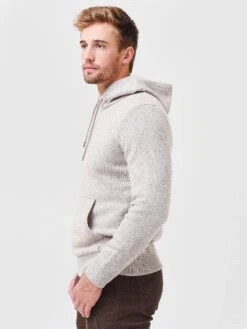 Faherty Brand Men's Cashmere Wool Marled Hoodie -Standrews Links Officials Store MYH2112xOATMEALMARLxAlt2 54057455