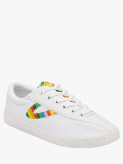 Tretorn Women's NYlite 28 Plus Sneaker -Standrews Links Officials Store NYLITE28PLUS VINTAGEWHITE RAINBOWCANVASalt1