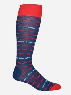 Dead Soxy Navy Sharks Dress Sock
