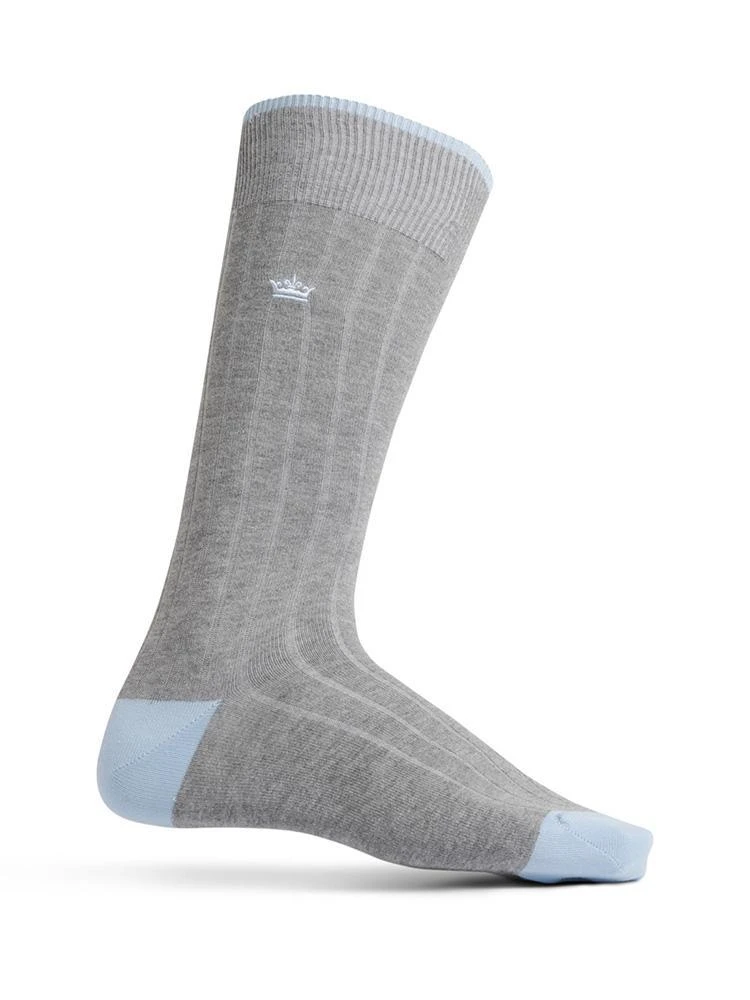 Peter Millar Crown Men's Crown Ribbed Solid Dress Sock 7 Peter Millar Crown Men's Crown Ribbed Solid Dress Sock - Image 7
