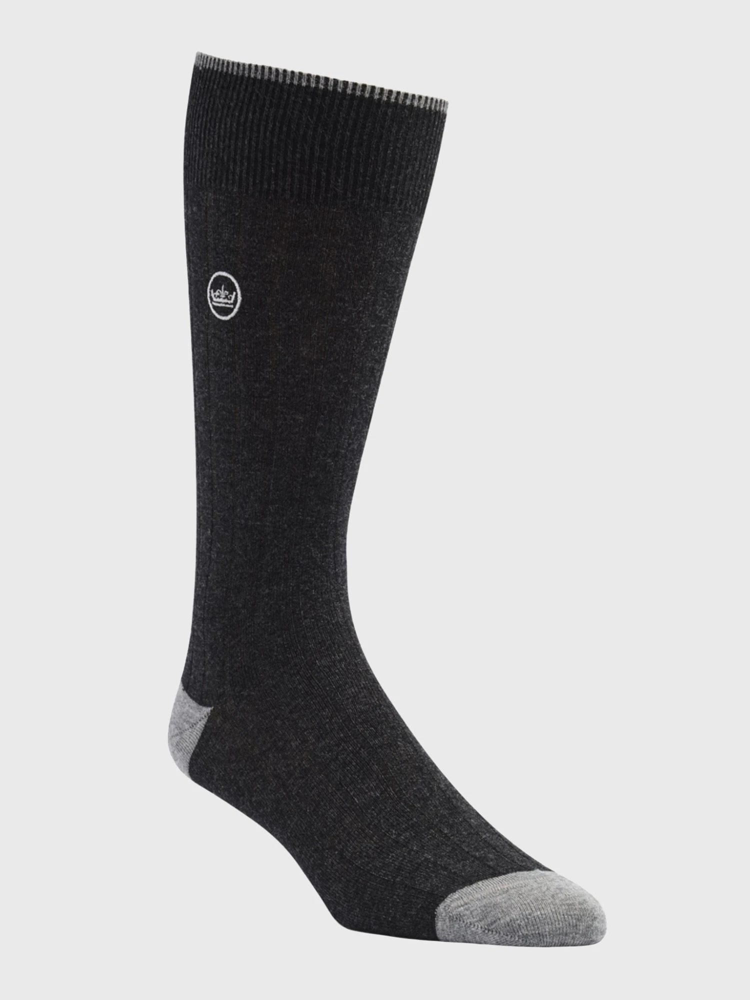 Peter Millar Crown Men's Crown Ribbed Solid Dress Sock 4 Peter Millar Crown Men's Crown Ribbed Solid Dress Sock - Image 4
