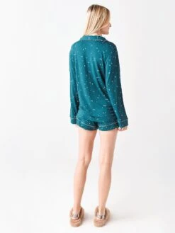 Eberjey Women's Gisele Printed Shortie Pajama Set -Standrews Links Officials Store PJ1141TLUSRxFORESTEVERGREENBONEFEBOxAlt1 51353655