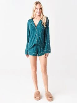 Eberjey Women's Gisele Printed Shortie Pajama Set