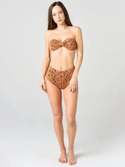 Hunza G Women's Posey Bikini Set -Standrews Links Officials Store POSEY BIKINIxMETALLICCOPPERLEOPARDxAlt3