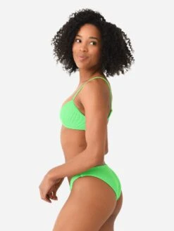 L Space Women's Ribbed Helena Bikini Top -Standrews Links Officials Store RHHET22xGARDENxAlt2 91564119