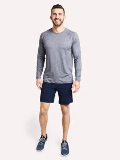 Rhone Reign Long Sleeve Shirt -Standrews Links Officials Store RLS 181 MIDNIGHTHEATHERalt3