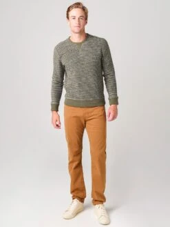 Rails Men's Heston Sweater -Standrews Links Officials Store RM 851A 908A 2349xOLIVEHEATHERGREYSTRIPExAlt3 18310263