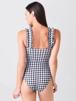 Ephemera Women's Gingham Ruffle One-Piece Swimsuit -Standrews Links Officials Store RS21UP22xCLASSICGINGHAMxAlt3 39028630