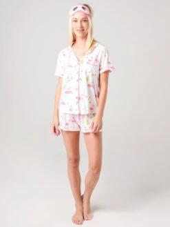 P.J. Salvage Women's Playful Prints PJ Set With Mask -Standrews Links Officials Store RTPPPJPJxIVORYxAlt3 8449888