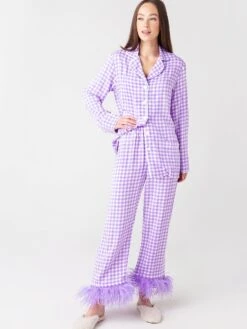 Sleeper Women's Party Pajama Set With Feathers