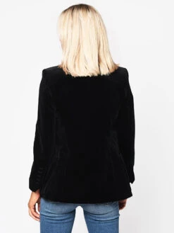 Zadig & Voltaire Women’s Visko Velvet Blazer -Standrews Links Officials Store SJCA0201F NOIRalt2