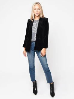 Zadig & Voltaire Women’s Visko Velvet Blazer -Standrews Links Officials Store SJCA0201F NOIRalt3
