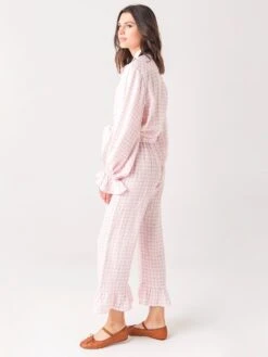 Sleeper Women's Rumba Linen Lounge Suit -Standrews Links Officials Store SL2119PxPINKWHITExAlt3 35671410