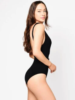 Hunza G Solitaire Swimsuit -Standrews Links Officials Store SOLITAIRENILESWIM BLACKalt1