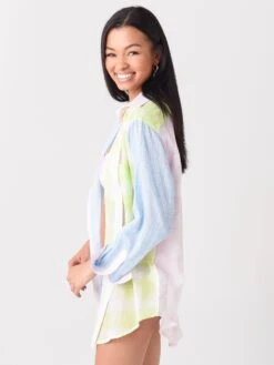 Solid & Striped Women's The Long Oxford Tunic Cover-Up -Standrews Links Officials Store SP21 231PGMP RxPAINTEDGINGHAMMINIGRIDxAlt2 32901683