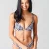 Ephemera Women's Classic Gingham Bikini Top