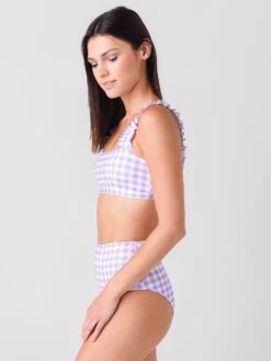 Ephemera Women's Lilac Gingham Classic Ruffle Bikini Top -Standrews Links Officials Store SS21DP12xLILACxAlt2 39035376