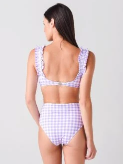 Ephemera Women's Lilac Gingham Classic Ruffle Bikini Top -Standrews Links Officials Store SS21DP12xLILACxAlt3 39035378