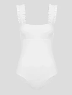 Ephemera Women's Ruffle One-Piece Swimsuit