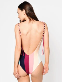 Paper London Strappy One-Piece Swimsuit -Standrews Links Officials Store STRAPPYSWIMSUIT RAINBOWMULTIalt2