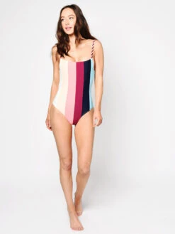 Paper London Strappy One-Piece Swimsuit -Standrews Links Officials Store STRAPPYSWIMSUIT RAINBOWMULTIalt3