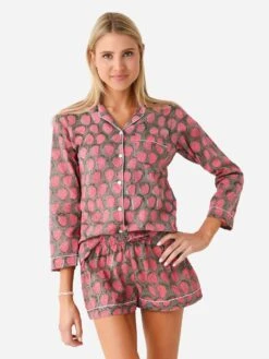 Sur La Vague Women's Strawberry Pajama Set -Standrews Links Officials Store STRAWBERRYPJxSTRAWBERRYxAlt1 89488376