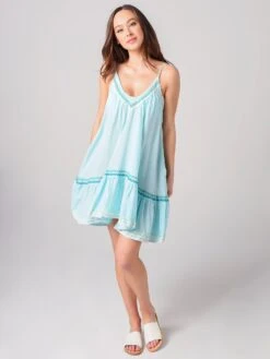 9 Seed Women's St. Tropez With Ric-Rac Cover-Up Dress -Standrews Links Officials Store ST TROPEZ RIC RACxOCEANxAlt3