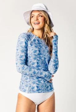 Mott 50 Women's Margo Long Sleeve Colorblock Swim Shirt With Side Zipper -Standrews Links Officials Store SW1704 UMBRELLA 751e1f12 b058 4ecf a4d9 4815f77ea578