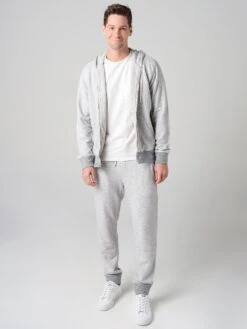 Velvet Men's Thomas French Terry Zip-Up Hoodie -Standrews Links Officials Store THOMAS02xHEATHERGREYxAlt3