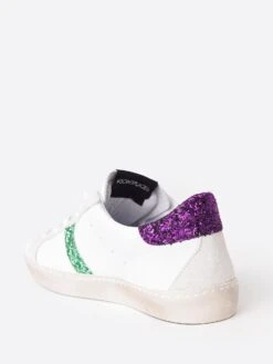 Toral Day Leather Glitter Sneaker -Standrews Links Officials Store TL 12638FxOFFWHITEVIOLAMENTxAlt2 32917775