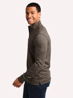 Rodd And Gunn Anvil Island 1/4 Zip -Standrews Links Officials Store TP0194 TAUPEalt1