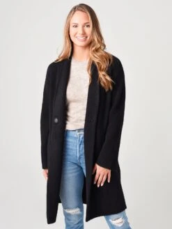 Vince Women's Collarless Cardigan Coat -Standrews Links Officials Store V697278549xBLACKxPrimary 15979094 aed0b500 5901 4668 97bf b8bdfcd92502