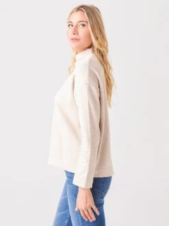 Vince Women's Dropped Shoulder Funnel Neck Pullover -Standrews Links Officials Store V766483776xWHITESANDxAlt2 45421030