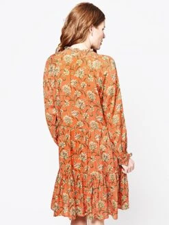 Roller Rabbit Women’s Vine Floral Dress -Standrews Links Officials Store W DRSH 374VINE ORANGEalt2