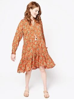 Roller Rabbit Women’s Vine Floral Dress -Standrews Links Officials Store W DRSH 374VINE ORANGEalt3